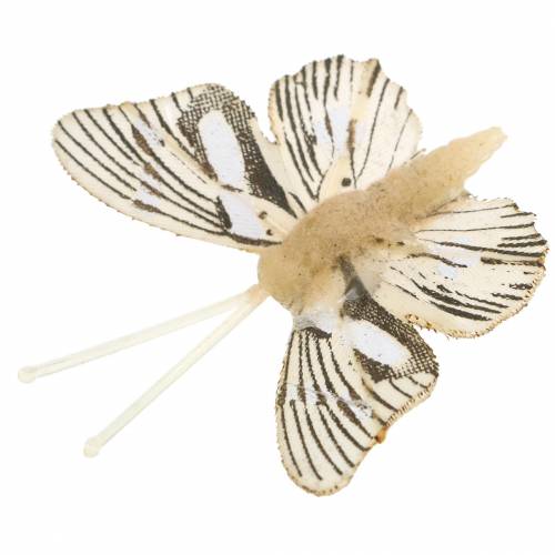 Product Deco butterfly with metal clip nature assorted H4.9cm/5.8cm/7.4cm 6pcs