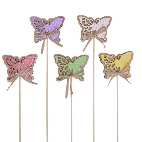 Floristik24 Spring decoration flower plugs wood butterflies 6cm 10pcs