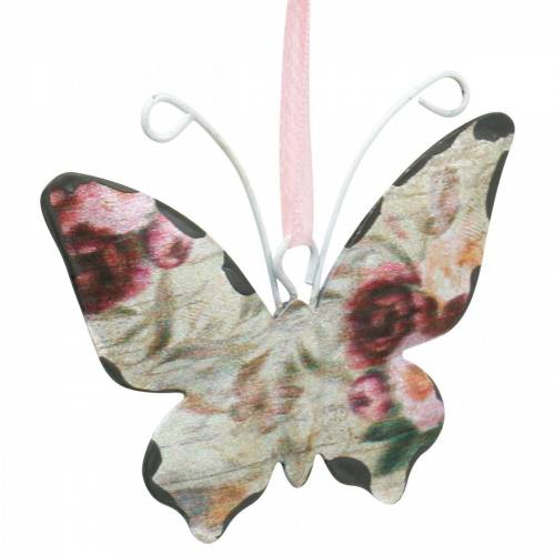 Floristik24 Butterfly for hanging metal deco hanger 7cm spring decoration 12pcs
