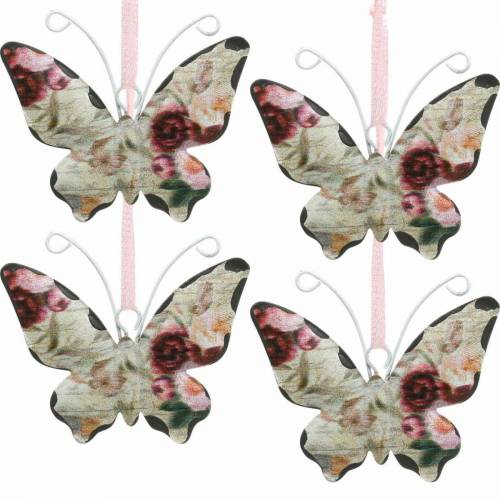 Floristik24 Butterfly for hanging metal deco hanger 7cm spring decoration 12pcs