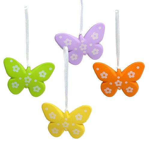 Floristik24 Butterflies to hang colorful 6.5cm 5pcs