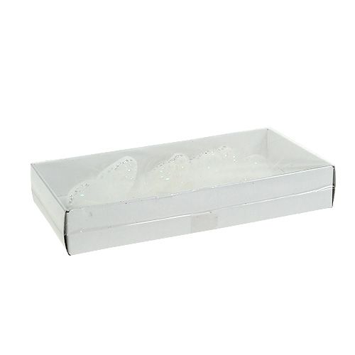 Floristik24 Butterflies white 8cm with mica 6pcs