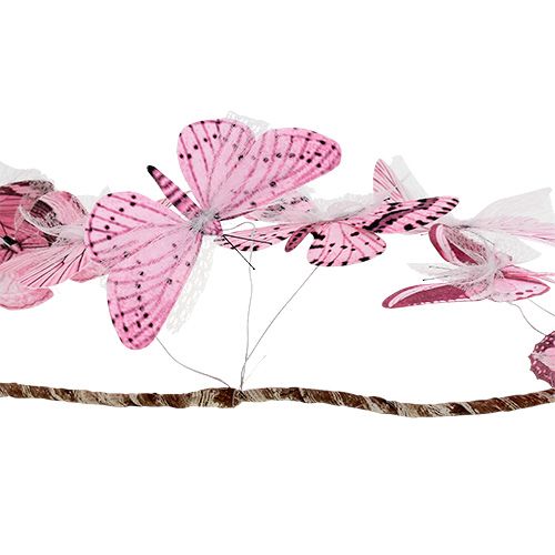 Product Butterfly garland pink 154cm