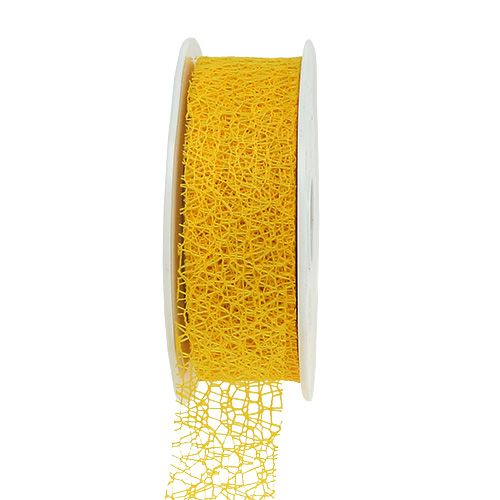 Floristik24 Jewelry ribbon yellow 3cm 10m