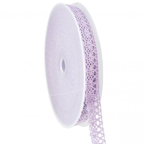 Floristik24 Decorative ribbon Flower decorative ribbon purple decorative ribbon W16mm L20m