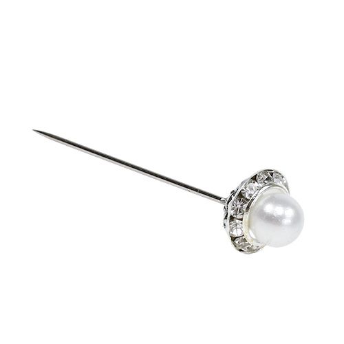 Floristik24 Jewelry pins with pearl Ø14mm L5.5cm 24 pcs