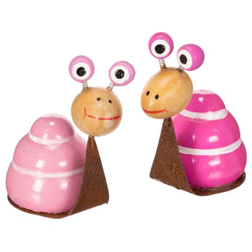 Floristik24 Snail figurine with a fun design, a charming spring decoration, 9cm, 4 pieces