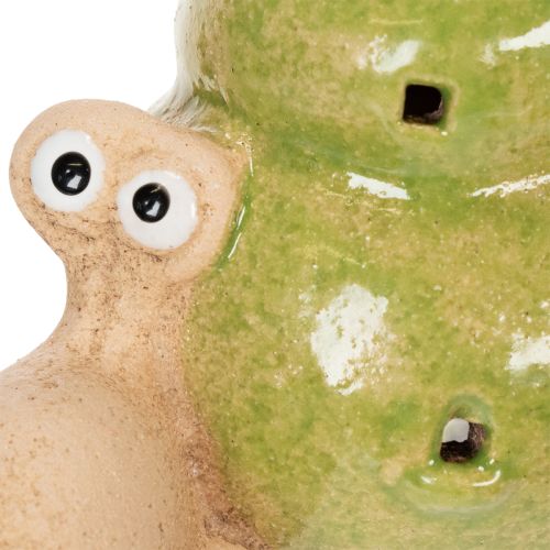 Product Ceramic decorative snail with LED lighting. Fun table decoration for home and balcony. 12cm, 2 pieces.