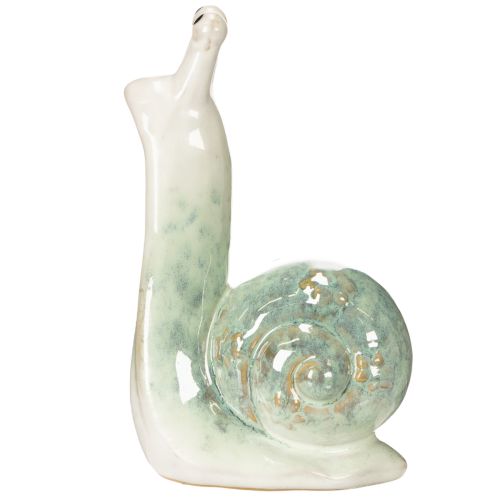 Product Ceramic decorative snail figurine for stylish living environments and enchanting table decorations, 16cm