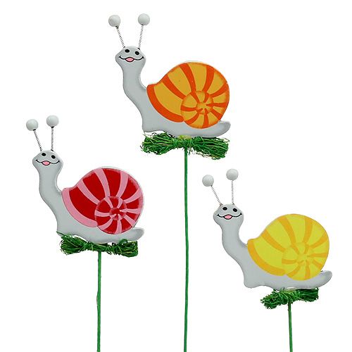 Floristik24 Snail as plug 7cm L28cm 15pcs