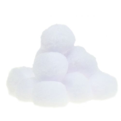 Floristik24 Snowball white 4cm 24pcs