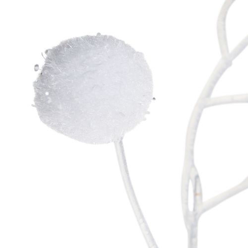 Floristik24 Snowball garland winter decoration white glitter L125cm