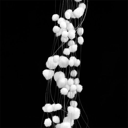 Floristik24 Snowball garland L75cm white