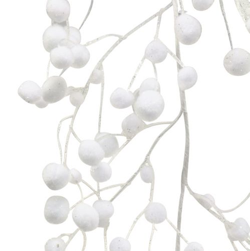 Product Snowball garland white with mica 60cm