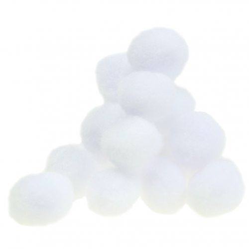 Floristik24 Snowball mini white 2cm 48 pcs