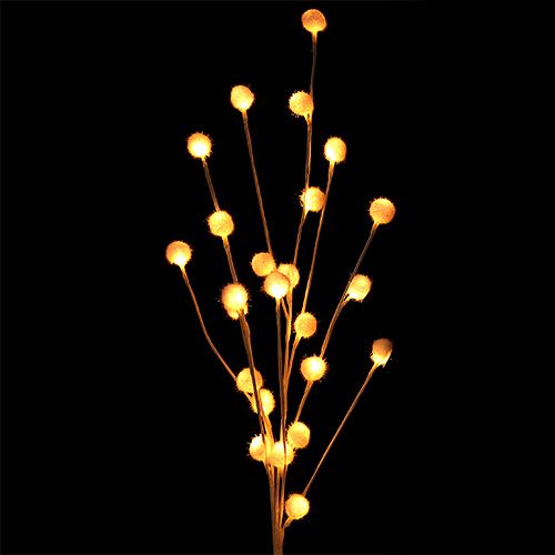 Floristik24 Snowball branches LED warm white 72 lights H1m 3pcs