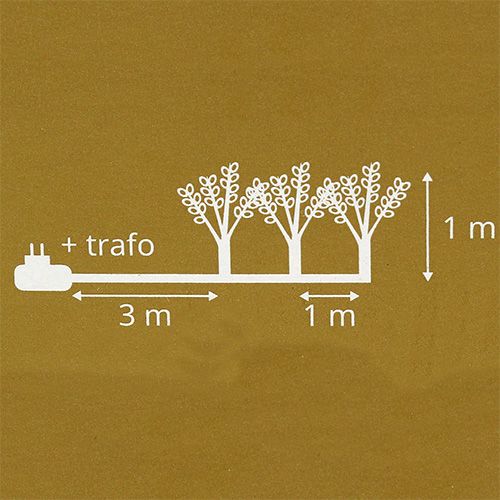 Floristik24 Snowball branches LED warm white 72 lights H1m 3pcs