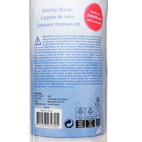 Product Snow Blanket Artificial Snow White Winter Decor 240×90cm