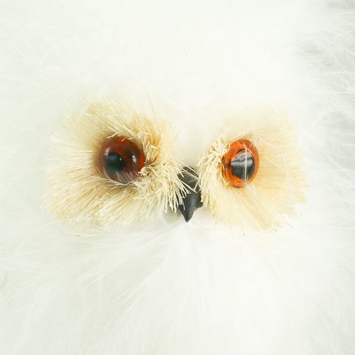 Product Snowy owl on wooden stick 7cm L28cm 6pcs