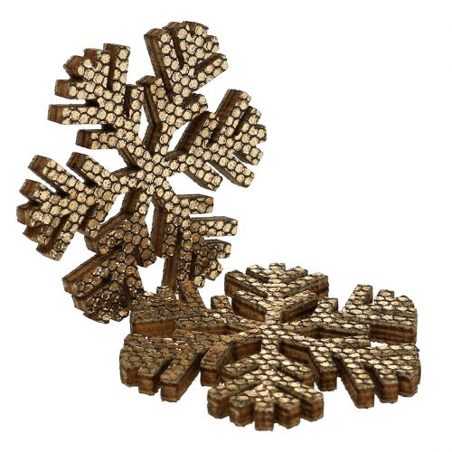 Product Snowflake Gold Christmas Decoration Ø4cm 48pcs