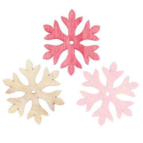 Product Snowflakes for scattering pink, rose, nature Ø4cm 72p