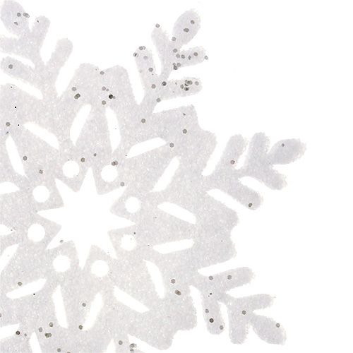 Product Snowflake white with mica sort. 10cm 12pcs