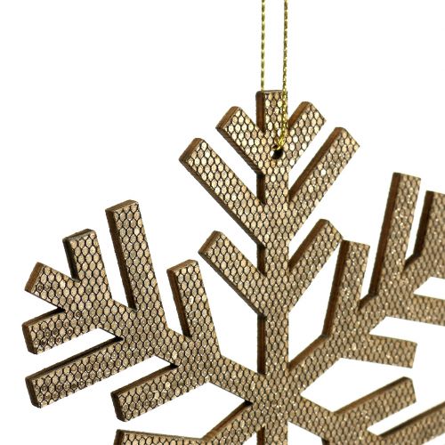 Product Snowflake Hanging Decoration Gold Ø8cm - Ø12cm 9pcs