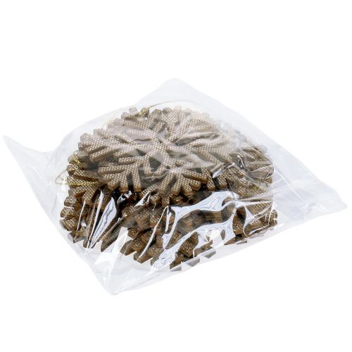 Product Snowflake Hanging Decoration Gold Ø8cm - Ø12cm 9pcs
