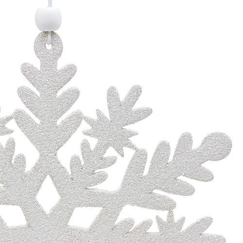 Product Snowflake white with mica 20cm 4pcs