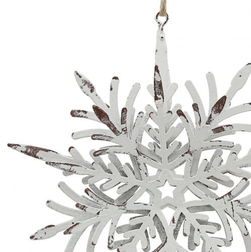 Floristik24 Snowflake 3D effect white 16cm x 15.5cm 2pcs