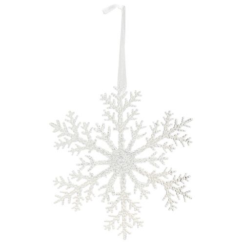 Floristik24 Snowflake decoration ice crystal for hanging 18×20cm 4pcs