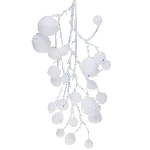 Snowflake decoration branches for hanging glitter 30cm 2pcs