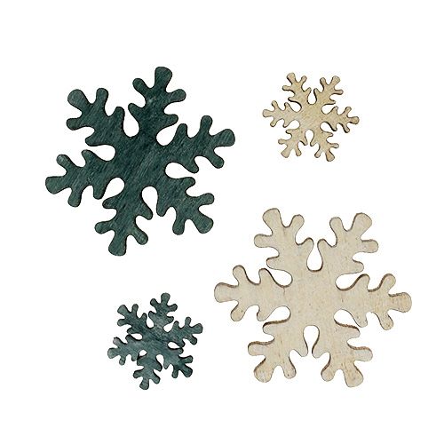 Floristik24 Snowflakes Ø2-4cm gray, white 84pcs