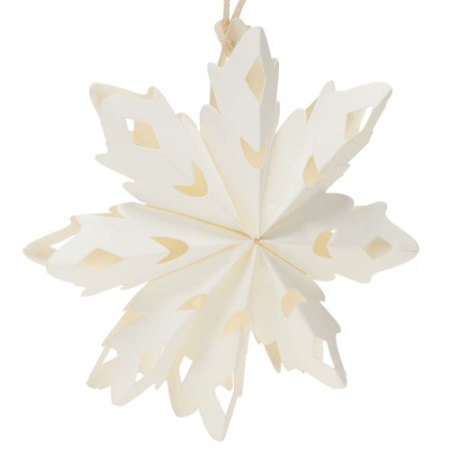 Product Snowflake Paper Decorations for Hanging, White, 10cm, 4 Pieces