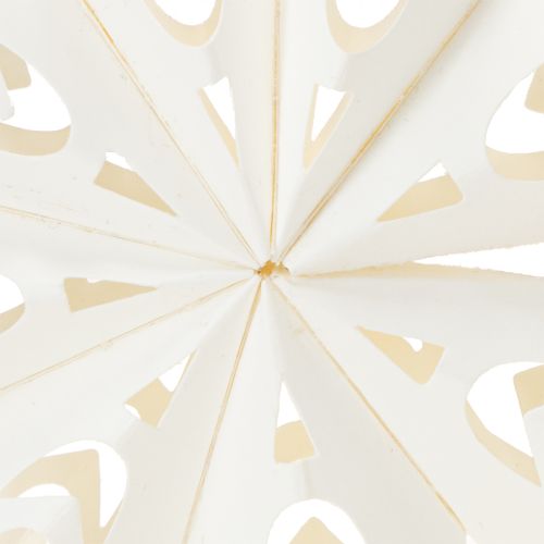 Product Snowflake Christmas decorations made of paper, white, 15cm, 4 pieces