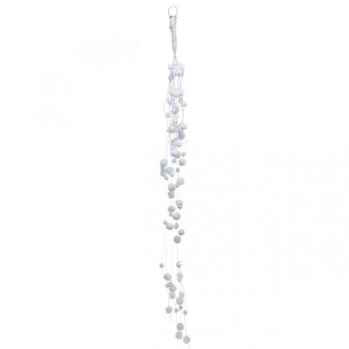 Product Snowball Garland Winter Garland Snowflakes White 72cm