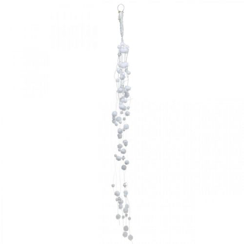 Floristik24 Snowball Garland Winter Garland Snowflakes White 72cm