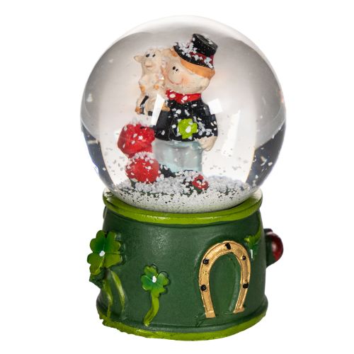 Lucky charm snow globe with chimney sweep figure, 4cm, 3 pieces | Floristik24.co.uk