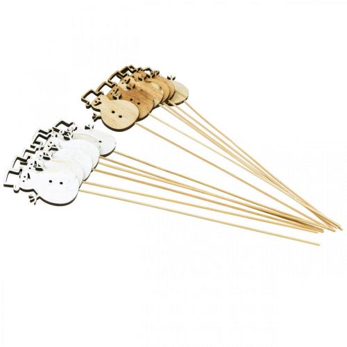 Product Flower plug Christmas decoration snowman wood 7cm 12pcs
