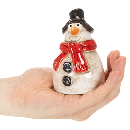 Snowman figurine with red scarf, Christmas decoration, 10cm | Floristik24.co.uk