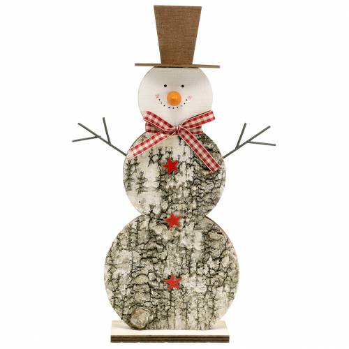 Floristik24 Snowman birch wood H33.5cm