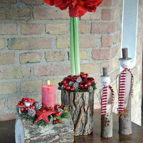 Floristik24 Snowman wood with patina 30cm 2pcs