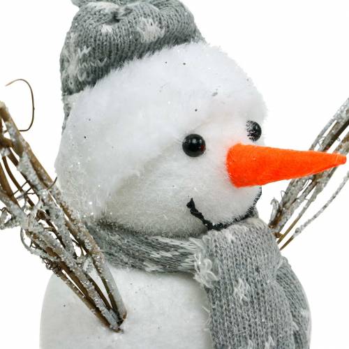 Product Snowman with scarf and hat white, gray decoration figure winter decoration