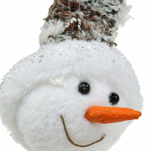 Floristik24 Hanging decoration Snowman's head 9cm x 6cm 6pcs