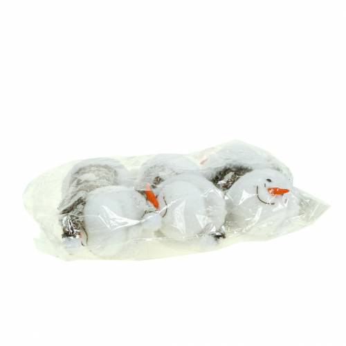 Floristik24 Hanging decoration Snowman's head 9cm x 6cm 6pcs