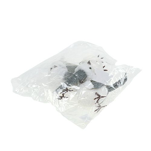 Floristik24 Snow bird with cap 18cm white, gray 3pcs