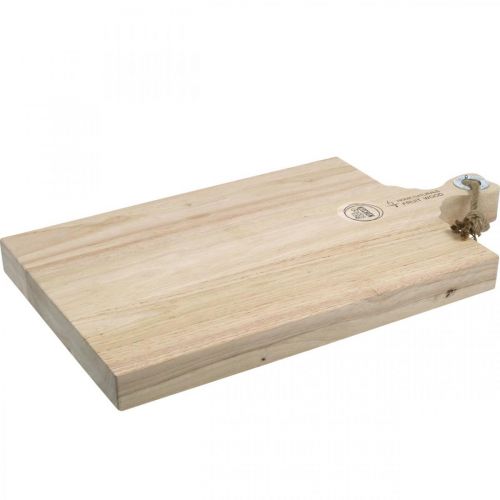 Floristik24 Mango wood cutting board, decorative tray with handle real wood 38 × 26.5cm L48cm