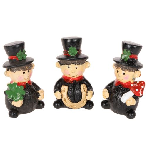 Chimney Sweep Figurines with Adhesive Backing, Polyresin, 5cm, Set of 6 buy online | Floristik24.co.uk