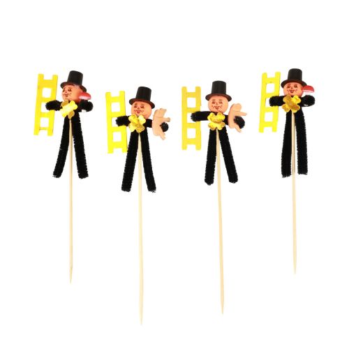 Floristik24 Chimney sweep flower plug, New Year&#39;s Eve decoration L17cm H8cm 36 pcs