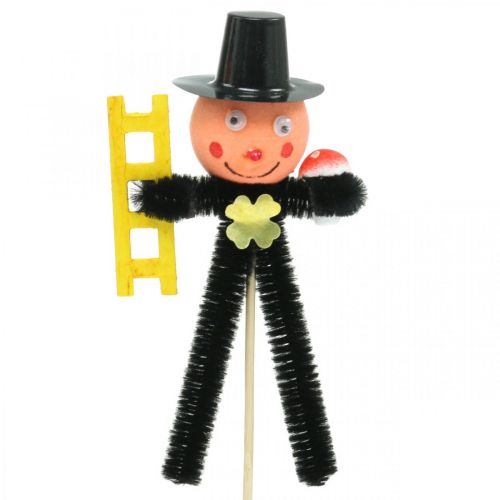 Product Chimney sweep chenille on the stick New Year&#39;s Eve decoration 13cm 18pcs